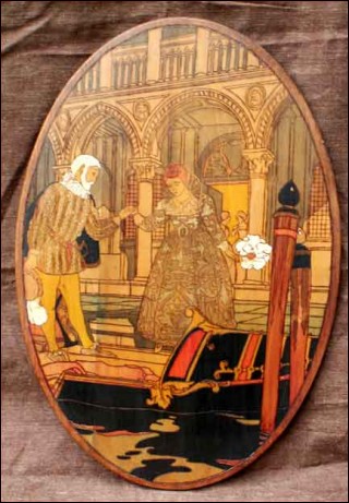 Romantic Date Pyrographic Painting