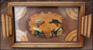 Pyrography Tea Tray Quimper