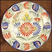 Flowered Plate HB Quimper