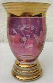 Tumbler Glass Golden Bohemian 1925