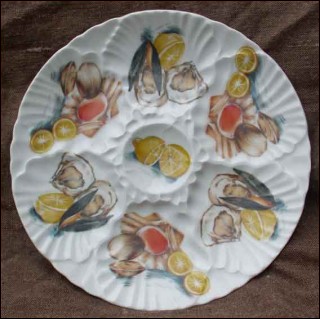 French China Oyster Plate Hirondelle 1960