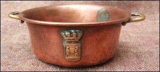 French Copper Miniature Candy Jam Pan for Doll House 1950
