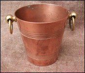 French Copper Miniature Ice Bucket for Doll House