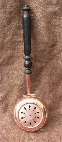 French Country Copper Bed Warmer for Doll House 1930