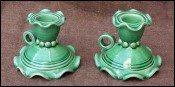 Majolica Pair of Candle Holder Vallauris Cerenne