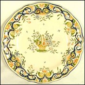 Plate Decorative Rouen no Quimper 1920