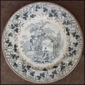 English Majolica Decorative Plate David Johnston
