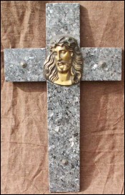 Granit Cross Golden Bronze Christ 1940