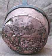 French Copper Pan with Large Iron Handle 19th C