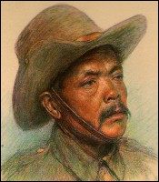 The Allied Armies Nepal Army WWI Etching Eugene Burnand 1922