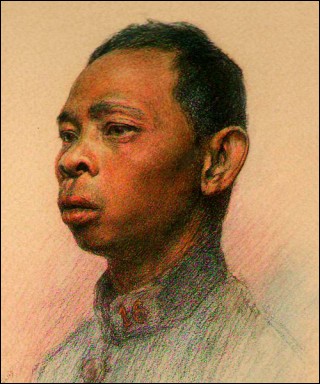 The Allied Armies French Gunner Army WWI Etching Eugene Burnand 1922