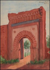 French Orientalist Gate of Sale Moroco Guiraud Riviere Art Deco 1933