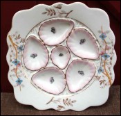 Porcelain Oyster Plate Marx and Gutherz Carlsbad 1900
