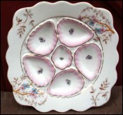 Porcelain Oyster Plate Marx and Gutherz Austria 1900