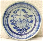 Blue White Chinese Kangxi Style Porcelain Bowl Plate Republic of China