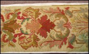 Antique French Needlpoint Flowered Runner Tapestry 1900