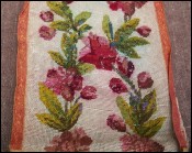 Antique French Needlpoint Flowered Runner Tapestry 1900
