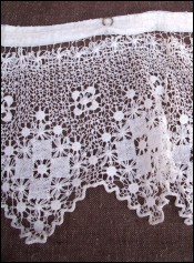 French Lace Pelmet for Window Shelf Curtain 1900