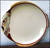 Fish Shaped Plate HB Quimper