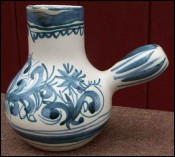 Blue and White Milk pot Quimper Jos Le Corre Keraluc
