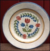 Early 19th Century Plate La Hubaudiere Quimper French