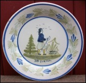 Little Breton HB Quimper Decorative Plate 1960