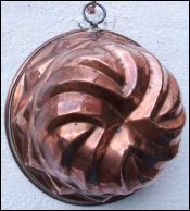 Vintage French Copper Cake Jelly Mold
