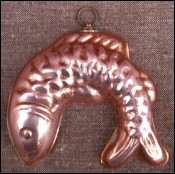 Copper Fish Mold Jelly Aspic Pudding 1950