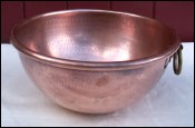 Hammered Copper Chef Mixing Bowl 1950