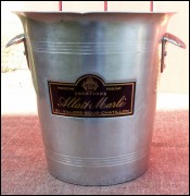 Aluminum Champagne Ice Bucket Allaite Marle 1950