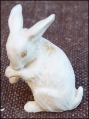 German Rabbit Carved Figure Ivory DV