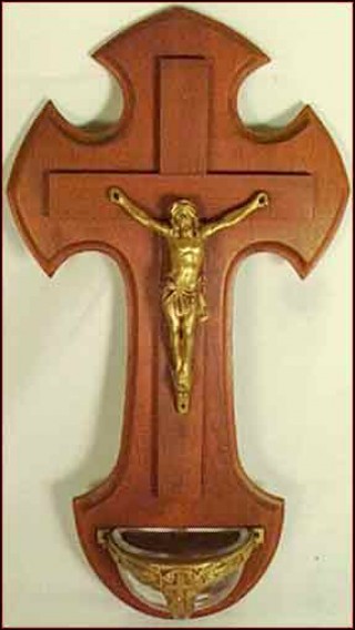 Holy Water Font Mahogany