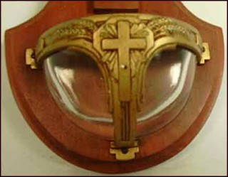 Holy Water Font Mahogany