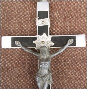 Pectoral Aluminum Christ Ebony Crucifix 1915