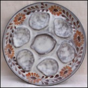 Stoneware Flowered Oyster Plate Niderviller 1960