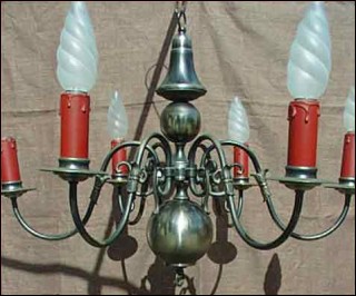 Bronze chandelier and sconces