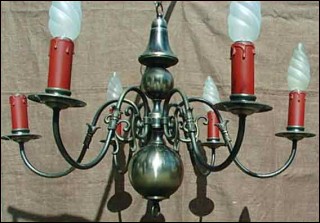 Bronze chandelier and sconces