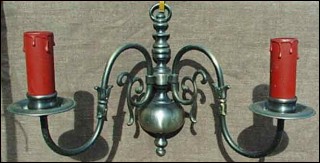 Bronze chandelier and sconces