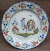 Rooster Decorative Plate HB Quimper