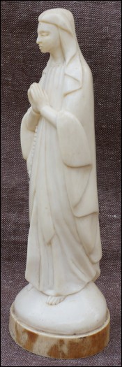 African Virgin Mary Carved Ivory