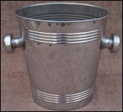 French Art Deco Chrome Champagne Cooler Ice Bucket 1940