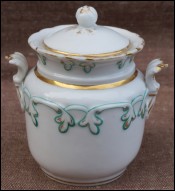 Gilt Paris Porcelain Sugar Bowl 1850 Louis Philippe Era