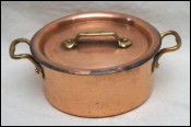 Tinned Hammered Copper Stew Pot Rondeau Lid Dehillerin