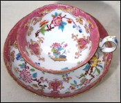 MINTON BOYLE Rose Oriental Garden Pattern Tea Cup & Saucer