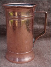 Oktoberfest Beer Mass Hammered Dovetailed Copper 19th C
