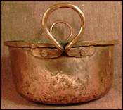 French Country Caldron with Fixed Rings 19th Century