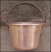 Copper Kettle Apple Butter Wrought Iron Handle Late 19th C