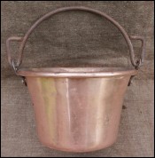 Copper Kettle Apple Butter Wrought Iron Handle Late 19th C