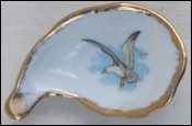 Limoges Gold Porcelain Oyster Shooter Seagull