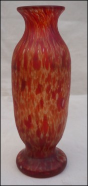 Rindskopf Camellia Red Glass Vase Loetz